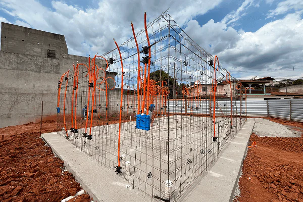 Etapa de malha de ferragem Modular Casas 1 1