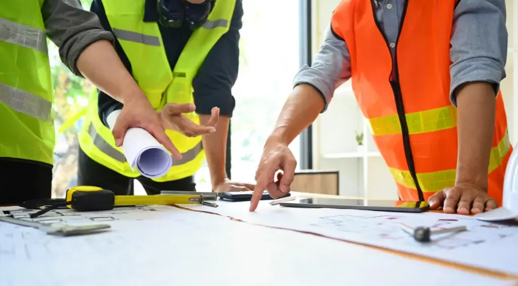 desnível a favor da construção