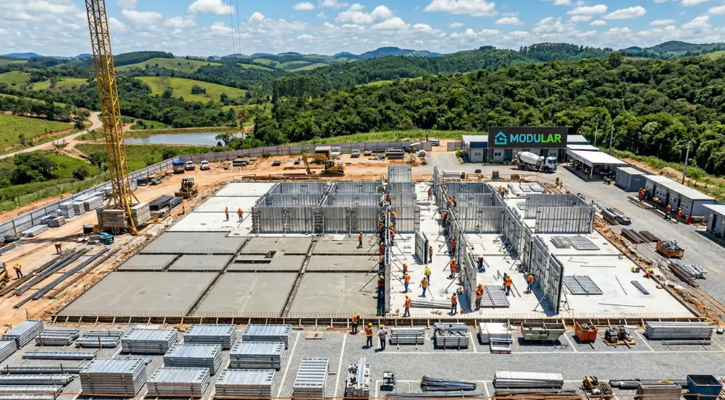 logística na construção modular