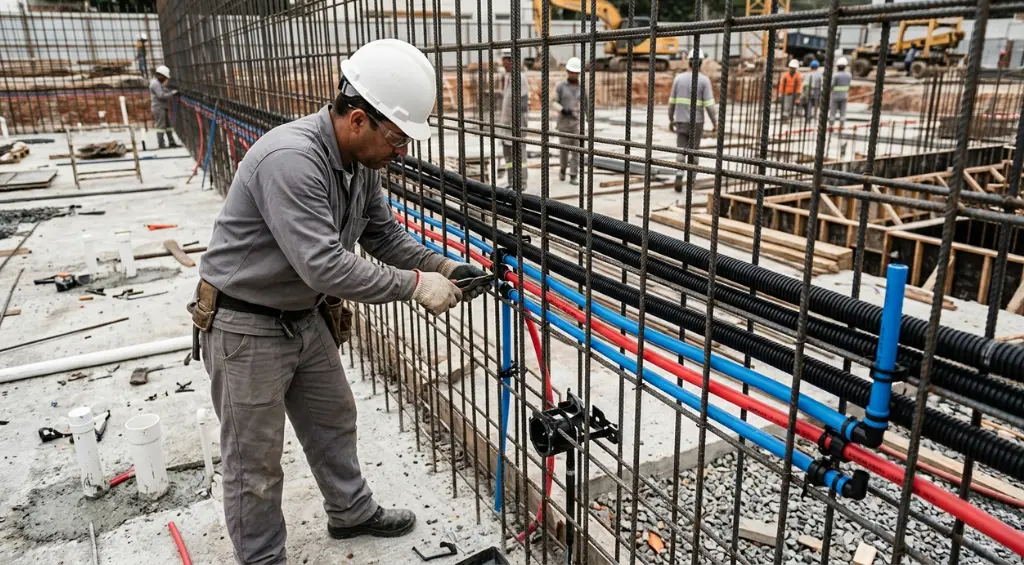 sistema hidráulico em casas modulares