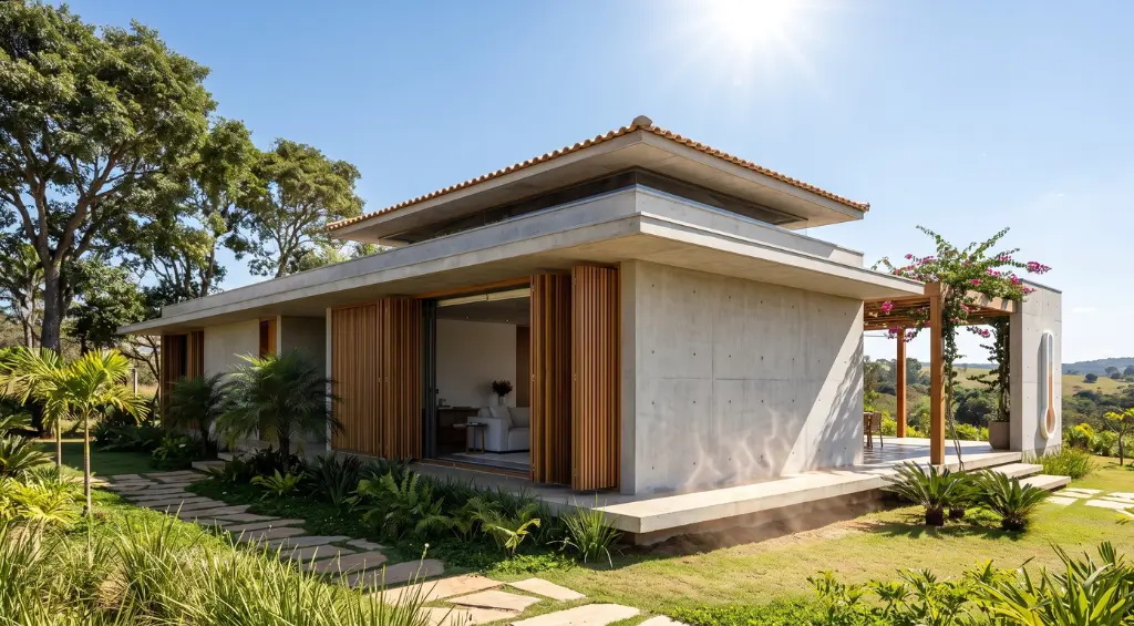 casa de concreto é quente